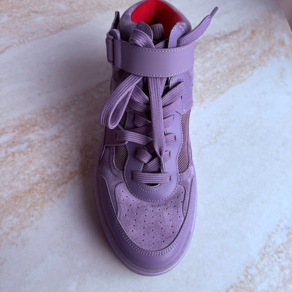 Christian Louboutin Astroloubi Mid-top Sneakers Purple Suede Leather EU-41 - Picture 13 of 16